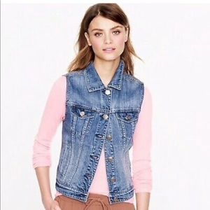 Jcrew Indigo Denim Vest